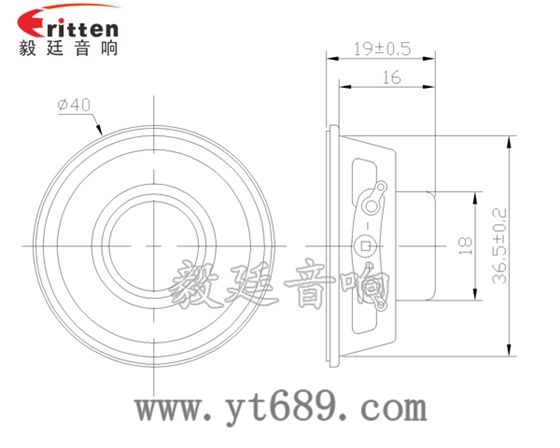 40mm13芯3瓦全频喇叭成品图