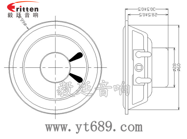 2.5寸4Ω10w喇叭--喇叭厂家成品图