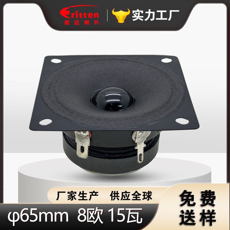 2.5 英寸方形扬声器 65×65mm 8Ω15W 纸盆全频喇叭 | 毅廷音响